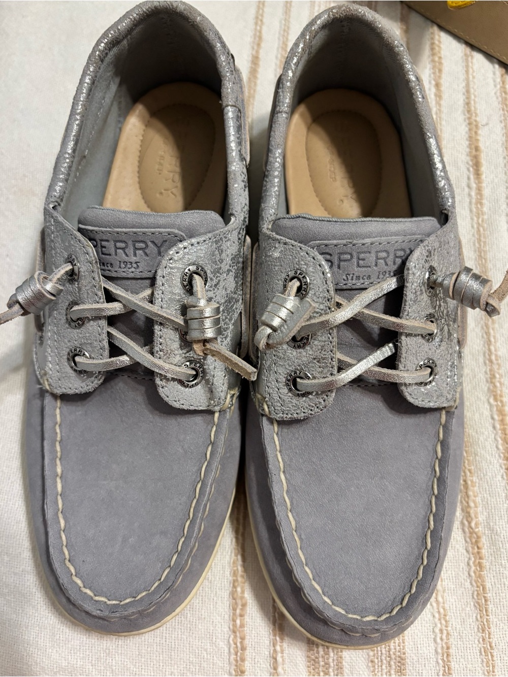 Sperry Women's Gray Suede Boat Shoes